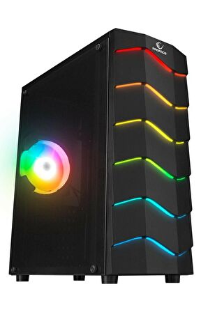 Rampage ARC-X Rgb Ledli Siyah Acrylic Panel 120mm Fanlı Gaming Oyuncu Kasası