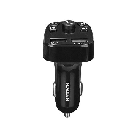 Hytech HY-XCB35 Çift USB 5V 3.1A LED Ekran USB Siyah Bluetooth Fm Transmitter