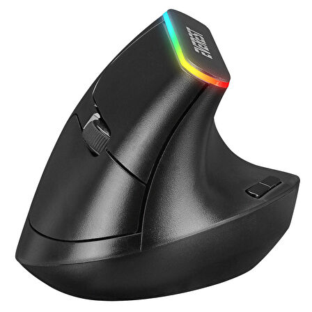 Everest SMW-618 RGB Işıklı Ergonomik Dikey Tutuşlu Vertical Siyah Kablosuz Mouse