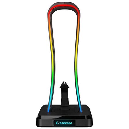 Rampage RM-H77 X-Base Kulaklık için Stand RGB Işıklı 4xUsb Port Stand 