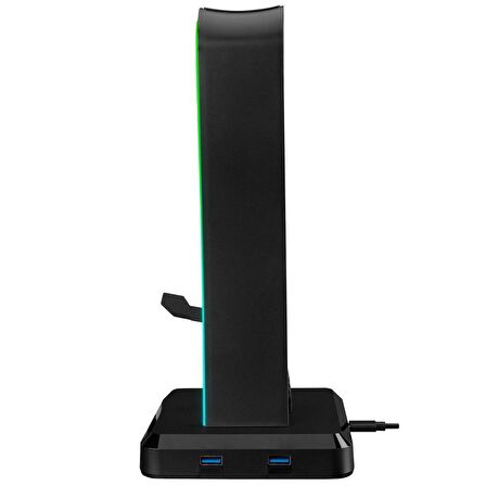 Rampage RM-H77 X-Base Kulaklık için Stand RGB Işıklı 4xUsb Port Stand 