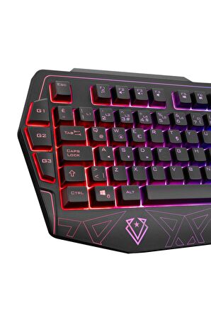 Kb-gx61 Formula Usb Rgb Aydınlatmalı 3 Makro Tuşlu Bilek Destekli Gaming Oyuncu Klavyesi