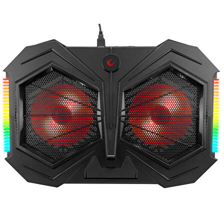 Addison Rampage AD-RC11 SPIDER Siyah 2 Fan 2 USB RGB Işıklı 15-17 Notebook Soğutucu Stand