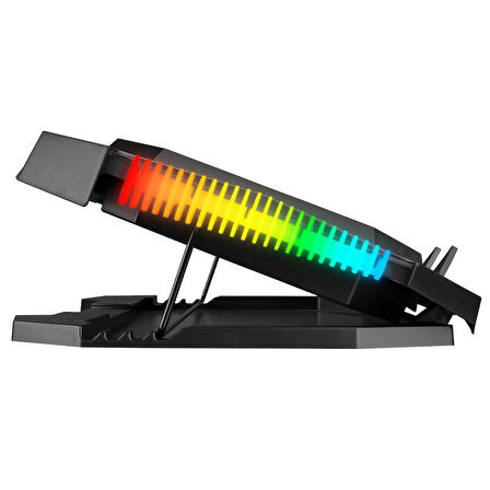 Addison Rampage AD-RC11 SPIDER Siyah 2 Fan 2 USB RGB Işıklı 15-17 Notebook Soğutucu Stand