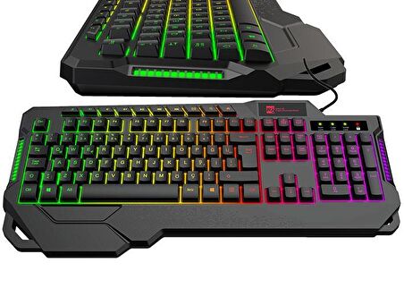 Rampage KB-R46 CARISMA USB Rainbow Aydınlatmalı Q Gaming Oyuncu Klavye