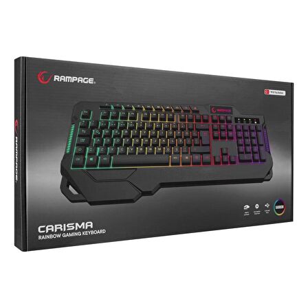 Rampage KB-R46 CARISMA USB Rainbow Aydınlatmalı Q Gaming Oyuncu Klavye