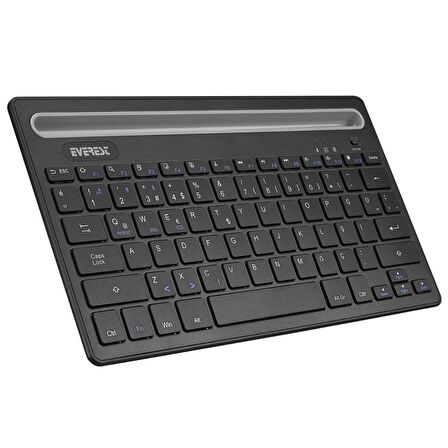 Everest KB-BT82 Siyah/Gümüş Bluetooth Ultra İnce+Şarjlı Q Mac/Win/Android/Ios Uyumlu Kablosuz klavye