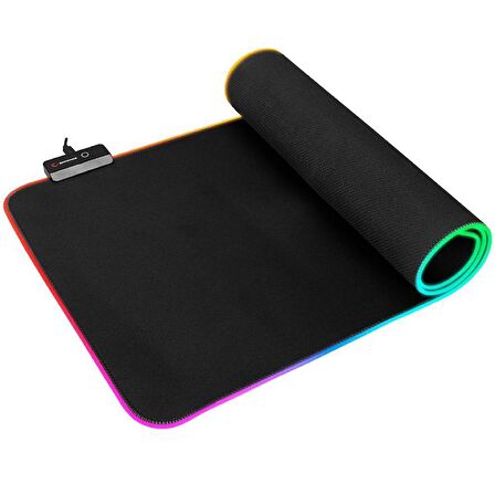 Rampage MP-24 Siyah 300*800*3mm RGB Ledli Gaming Mouse Pad