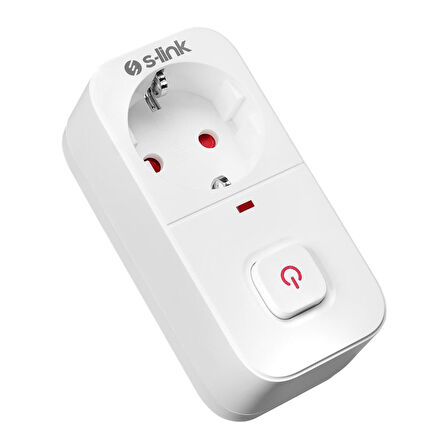 S-link SL-010 16A/250V 750 Joule Anahtarlı Isıya Duyarlı Devre ve Akım Korumalı Tekli Priz S-link