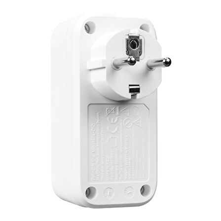 S-link SL-010 16A/250V 750 Joule Anahtarlı Isıya Duyarlı Devre ve Akım Korumalı Tekli Priz S-link