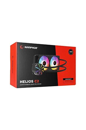 RAMPAGE HELIOS C2 SİYAH 240 2x120mm RAINBOW FANLI SIVI SOĞUTMA SİSTEMİ