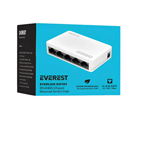 Everest Esf105 5 Port 10/100mbps Rtl8305 Chipset Fast Ethernet Masaüstü Switch Hub