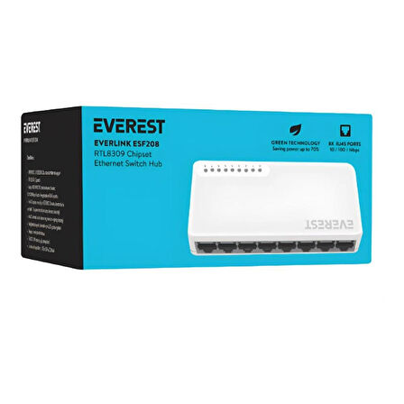 Esf208 8 Port Ethernet Switch Hub 10/100mbps