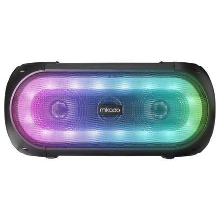 Mikado MD-30KP Rainbow Işıklı Kablosuz Çift Mikrofonlu BT TWS Kolay Taşınabilir Toplantı-Parti Hoparlör