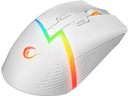 RAMPAGE Drop M3 Beyaz RGB Şarjlı Kablolu/Kablosuz 10000DPI 10D Kablosuz Gaming Mouse