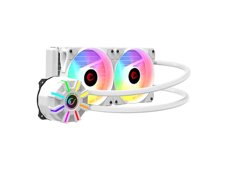 RAMPAGE Helios C2 Beyaz 68CFM 1800RPM Rainbow AMD AM5/Intel LGA1700 240mm Sıvı Soğutmalı Yüksek Performanslı 120mm İşlemci Soğutucu Fan