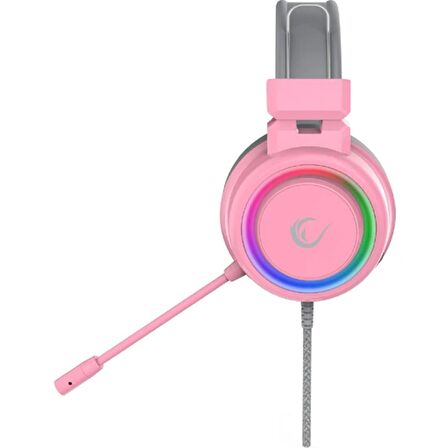 Rampage SN-R10 ALQUIST Pembe 3,5mm RGB Gaming Oyuncu Mikrofonlu Kulaklık