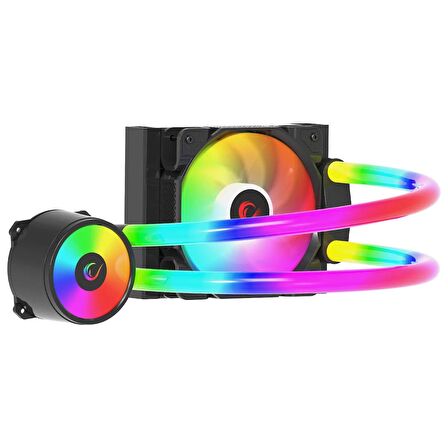 Rampage ICEBLADE C4 Siyah 72CFM 2000RPM ARGB Fan AM5/LGA1700 Uyumlu Ledli Tüplü 120mm Sıvı Soğutmalı CPU Fan