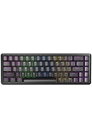 Rampage Rebel Siyah Low Profile Blue Switch Us Layout Rainbow Mekanik Gaming Oyuncu Klavye