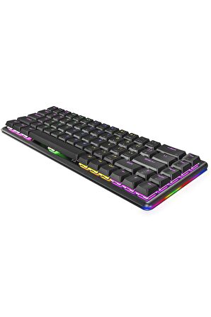 Rampage Rebel Siyah Low Profile Blue Switch Us Layout Rainbow Mekanik Gaming Oyuncu Klavye