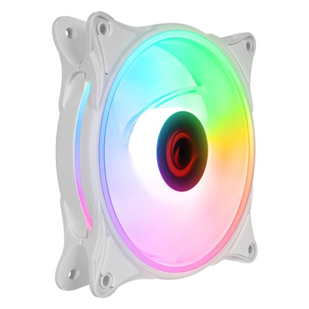 Rampage Fan Kasa Glare F50 38Cfm 1200Rpm 12Cm Raınbow 3P+4P Molex Soketlı Beyaz