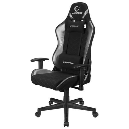 Rampage KL-R83 CARBON Üst Seviye Terletmez Kumaş Gri/Siyah Gaming Oyuncu Koltuğu
