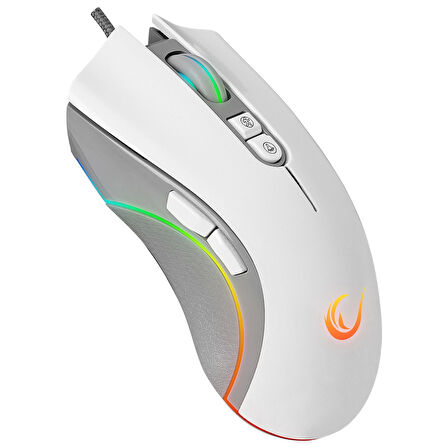 Mouse Oyuncu Gaming Rgb 7 Tuşlu Makro 12800 Dpi Rampage SMX-R22 PHOENIX Beyaz