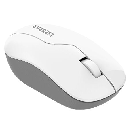 Mouse Kablosuz 2.4 Ghz Everest SMW-973 Beyaz-Gri