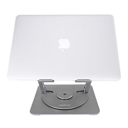 Addison AD-RC35 360 Derece Dönebilen Fanlı RGB Işıklı Ayarlanabilir Metal Laptop Stand