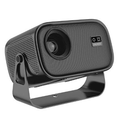 Everest PJ04 Pandora Siyah-Gri Taşınabilir 1280-720P 7500 Lumen 4K Andriod 13 HD Projeksiyon Cihazı