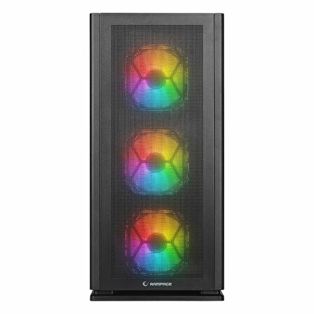 Rampage Vanguard V2 Black USB 3.2 RGB eATX Mid Tower Siyah Kasa