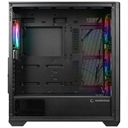 Rampage VORTEX V3 Siyah Mesh Temperli Cam 4*RGB Fan + Hub E-ATX Gaming Kasa