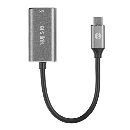 S-link SWV-USBC028 4K@30Hz Gri Metal Type-C to HDMI Adaptör
