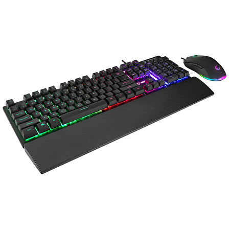  Rampage KM-RX7 Fortuna Rainbow US Q 6400 DPI Klavye Mouse Set