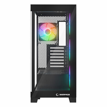 Rampage Hydra V2 Black USB 3.2 ARGB eATX Mid Tower Siyah Kasa