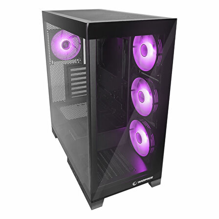 Rampage Hydra V2 Black USB 3.2 ARGB eATX Mid Tower Siyah Kasa