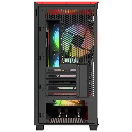 Rampage BLAZE Mesh Temperli Camlı Siyah 4* 12cmARGB Fan M-ATX Mid-T Gaming Oyuncu Kasası