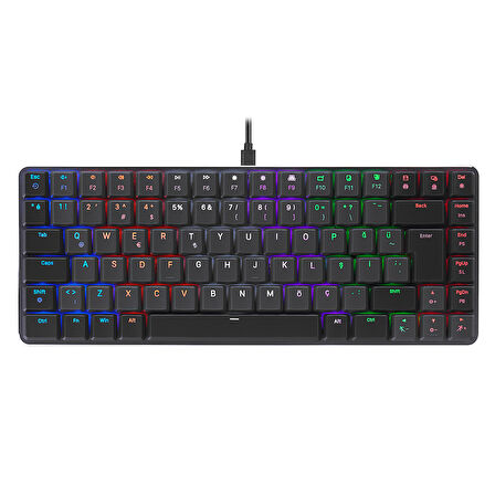 Rampage GRANITE Siyah/Gri Low Profile Red Switch Mekanik Gaming (Oyuncu) Klavye