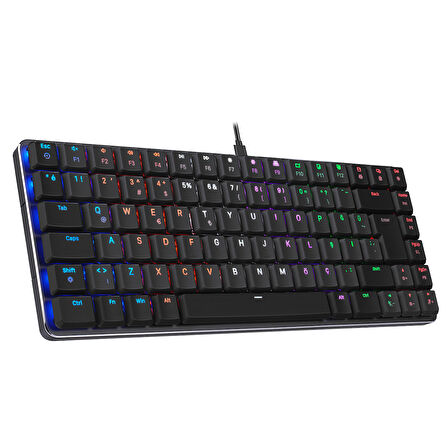 Rampage GRANITE Siyah/Gri Low Profile Red Switch Mekanik Gaming (Oyuncu) Klavye