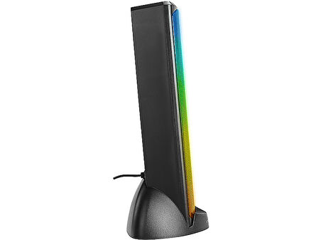 MIKADO MD-183 2.0 3W*2 Bluetooth RGB Aydınlatmalı USB + 3.5mm USB 5V Hoparlör Siyah