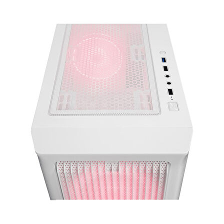 Rampage Prolix Mesh 650W 80+ Beyaz Temperli Cam 4x120mm ARGB Fan ATX Mid-Tower Gaming (Oyuncu) Kasası