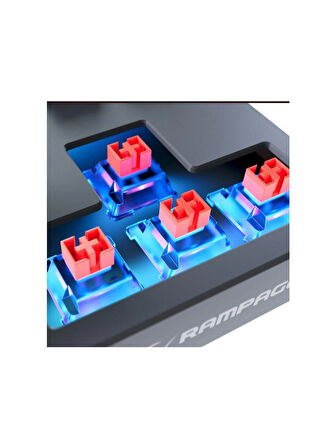 Rampage Yoru Tkl Siyah/gri Type-C Bağlantılı Outemu Red Swich Q Mekanik Gaming Oyuncu Klavye Rgb