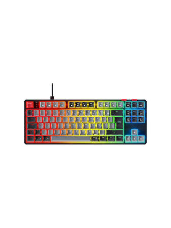 Rampage Yoru Tkl Siyah/gri Type-C Bağlantılı Outemu Red Swich Q Mekanik Gaming Oyuncu Klavye Rgb