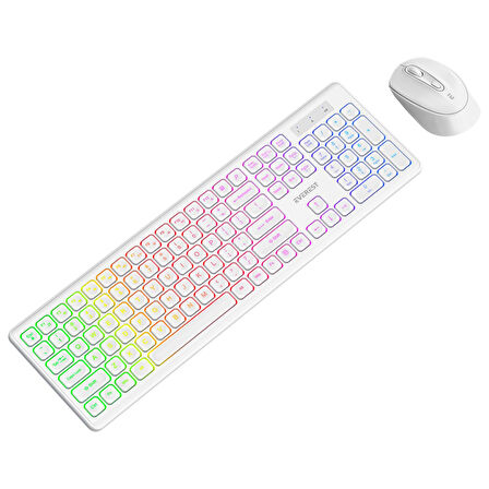Everest KM-319BT Q Türkçe RGB Kablosuz Oyuncu Klavye Mouse Seti