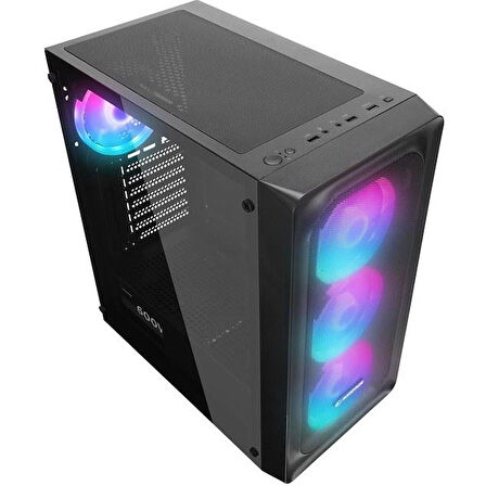 Rampage Armor V2 4X120MM Rgb Fanlı 600W 80PLUS Bronze Midt Atx Gamıng Kasa