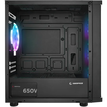 Rampage VEGA V2 650W 80+ Bronze Tempered Glass USB3.0 RGB mATX Siyah Gaming Kasa
