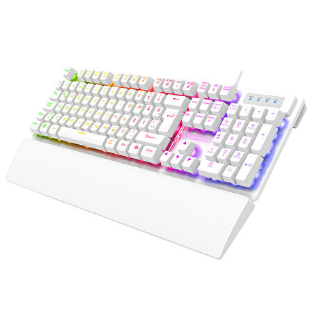 Rampage KB-RX77 RUNNER Rainbow Beyaz Gaming Klavye
