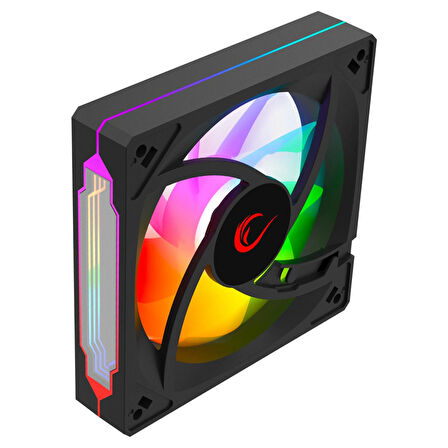 7C-120S 120*120*25mm Double Ring Aynalı ARGB Siyah Kasa Fanı