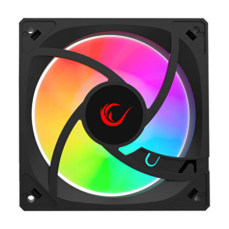 7C-120S 120*120*25mm Double Ring Aynalı ARGB Siyah Kasa Fanı