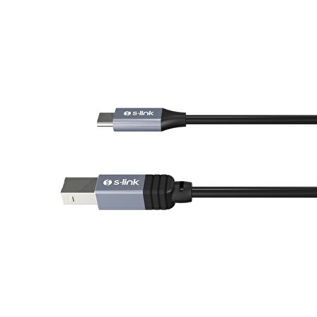 S-link SL-U2004 Usb2.0 1.5m Metal Başlıklı Siyah Yazıcı Kablosu